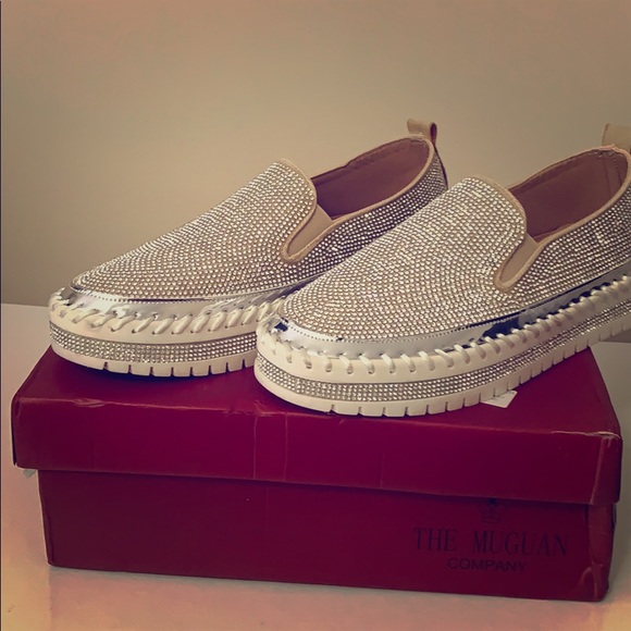Shoes - Sparkling Rhinestones vegan loafer